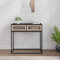 Iiaky Table Console Noir 80x30x75 cm Bois d'ingénierie et Fer,Table Console,Table Console Entree,Table D’Appoint