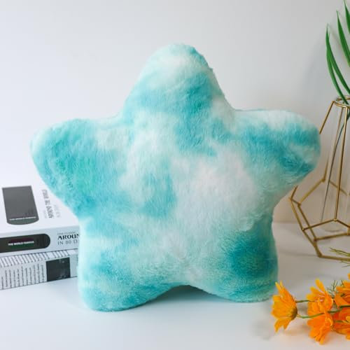 Herfair Kuschelkissen Kinder Sternkissen Kawaii Sternform Zierkissen Sofakissen Plüsch Kissen Aesthetic Dekokissen für Kinderzimmer Schlafzimmer Deko (D,30 cm)