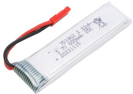 Batterie de Drone 3,7 V 600 MAh, Batterie de Drone pour Modèle d'avion avec Prise Rouge JST pour UDI U815A U818A U819A