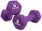 unycos - Kurzhanteln Neopren 2er Set von 1,5 kg, Rutschfest, Anti-Roll-Design, Bequemer Griff, Krafttraining, Fitness, Pilates, Training, Fitnessstudio (Violett)