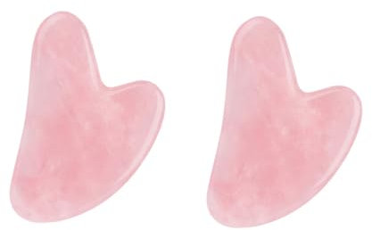 Gua Sha Quartz Rose Massage Du Visage Unisex 2 pieces (Rose(2 pieces))