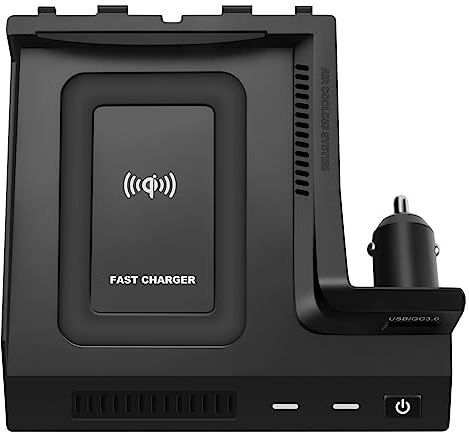 Cpolebev Kabelloses Auto LadegeräT Handy LadegeräT Ladekoffer Pad für W205 C Class C43 C63 X253 GLC Class