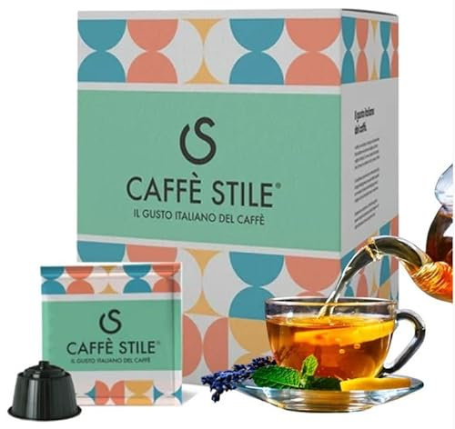 Caffè Stile Capsule Bevande Vari Gusti Compatibili con macchine Dolce Gusto, Gusto Italiano (64, Tè al limone)