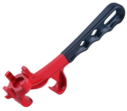 LEONTOOL Bucket Opener Tool 3 in 1 Bung Wrench Aluminum Alloy Bucket Lid Opener Lid Lifter Tools for Opening 55 Gallon Drum, Paint Barrel Openers Removal Tool with Non-Slip Handle