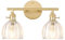 Shenmoyl Wandleuchte Innen, Spiegelleuchte Bad 2 Flamming, Wandlampe Vintage Gold Für Badezimmer Schlafzimmer Flur Wohnzimmer Transparent