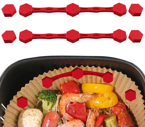 2Pcs Silicone a Magnete Friggitore ad Aria – Fibbia Magnetica Friggitrice ad Aria, Gadget da Cucina Resistente al Calore, Prevenire la Combustione, Compatibile con Rivestimento in Ferro