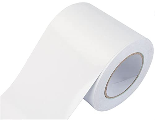 NHEISSCF 5 m Selbstklebende Tapetenbordüre, Bordüren-Dekor, PVC-Platten, abziehen und aufkleben, Deckenbordüre, Türrahmen, Taillenlinie, Innendekoration(Frosted White,15cm(W) X5m(L))