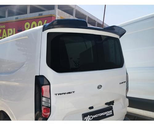 Motordrome Dachspoiler passgenau | kompatibel mit Ford Transit Custom (V710) 2023- & Volkswagen Transporter T7 2024- (Heckklappe) (PU)