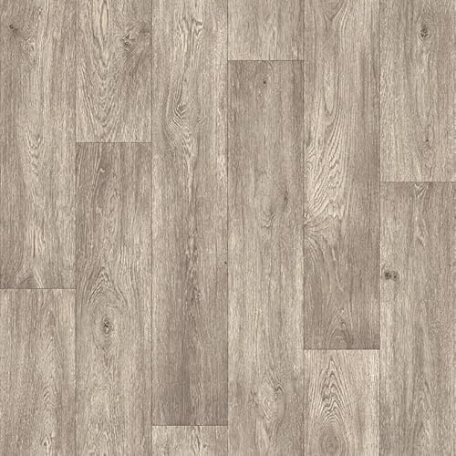 Aged Oak 967M Light Brown Wood Plank Effect Turbo Vinyl Flooring | - 2m x 1.5m (6ft6 x 4ft11)