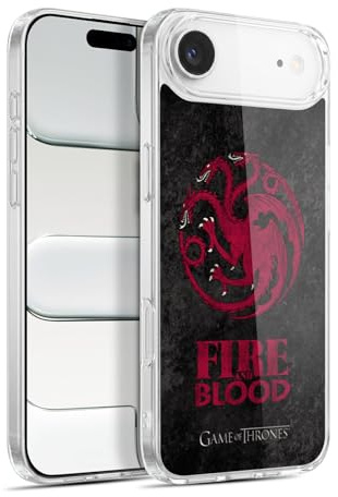 Head Case Designs Officially Licensed HBO Game of Thrones Targaryen Dark Distressed Look Sigils Gel Case [Military Grade Protection] Compatible with Apple iPhone 17 Air and Compatible with MagSafe