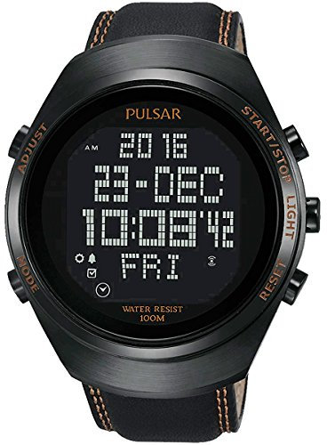 Pulsar Herren-Armbanduhr Pulsar X Digital Quarz Leder PQ2063X1