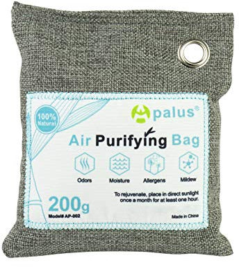 Apalus Deumidificatore Naturale | Sacchetto Assorbi umidità al Carbone Attivo di bambù, Purificatore d'Aria, Elimina odori per frigo e Cucina, Assorbi Fumo per la casa e Auto