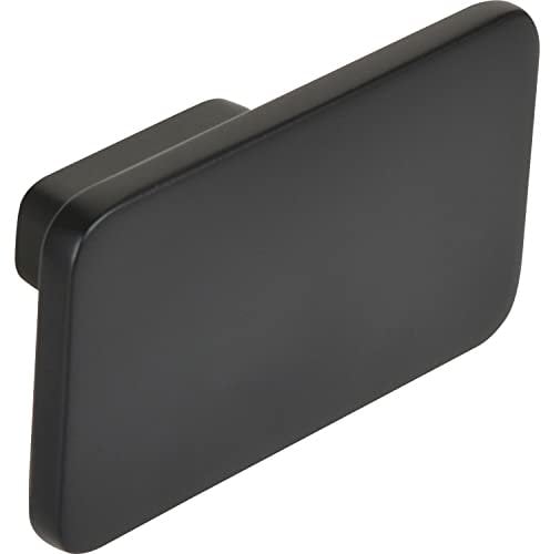 SIRO Möbelknopf Dissen, Schlicht, Modern, Druckguss schwarz matt pulverbeschichtet, 58 mm x 22 mm x 33 mm, 2411-58PB12