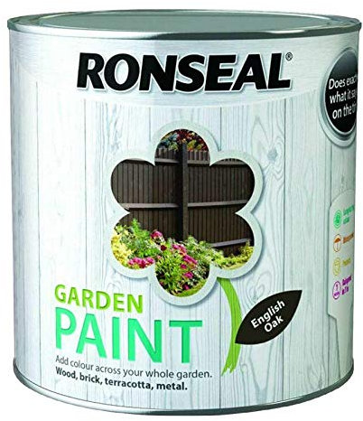 DIY & Tools Rainproof Exterior Outdoor Wood Shed Metal Brick Garden Paint - 2.5 Litre (English Oak)