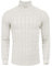 Coofandy Mens Jumpers Turtleneck Slim Fit Twisted Knitted Pullover Jumpers, White, L