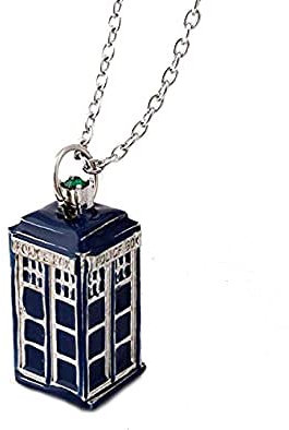 Doctor Who Police Box Blaue Tardis Vintage Unisex Anhänger Halskette
