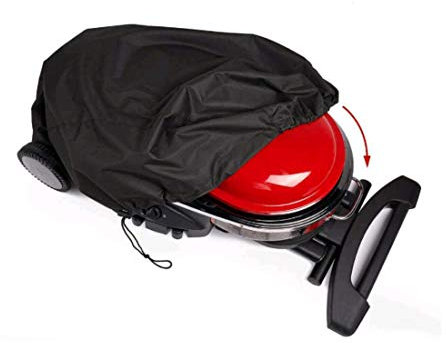 Grantien BBQ Grillabdeckung Abdeckhaube Für Weber Q2000,Q200,Wasserdicht Barbecue Abdeckung Im Freien,Anti-uv,210D Oxford Schwarz 90 * 55cm