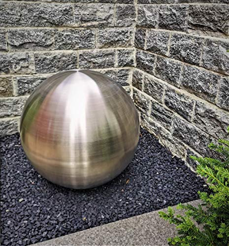 Jürgen Bocker Gartenambiente Kugel aus Edelstahl 60 cm matt Dekokugel Dekorationskugel Edelstahlkugel