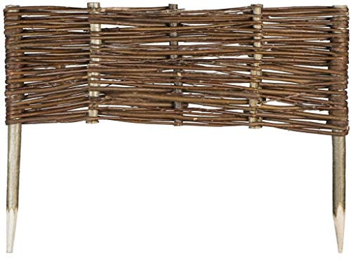 MC.Sammler Panneau en Saule tressé Palissades en Bois 16 Dimensions Hauteur: 20 cm Longueur: 60 cm clôture de Jardin 1 pièce