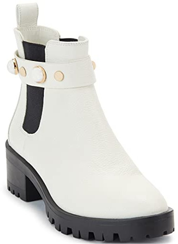 Karl Lagerfeld Paris Damen Pola Stiefelette, Knochenfarben, 41.5 EU