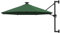 vidaXL Ombrellone da Giardino a Parete con LED 300 cm Verde