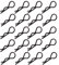 marfitec 20 Stück Karosserieklammern 1:10 R Splinte 23 mm - schwarz