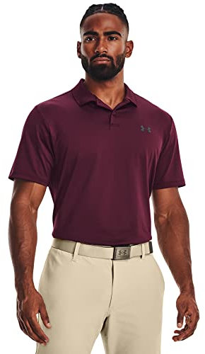 Under Armour Men's Ua Performance 3.0 Polo Shirt Short-Sleeved, (600) Dark Maroon/Pitch Gray, XL