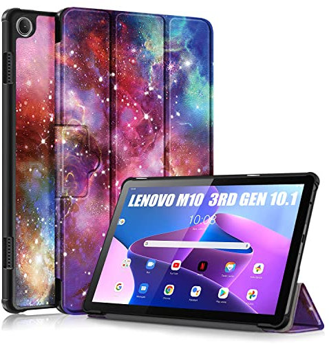 TOPCASE Funda para Lenovo Tab M10 (3rd Gen) 10.1 TB-328F 2022,Ultra Delgada Funda con Función de Soporte y Reposo/Activación Automática,Galaxy