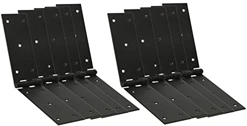 KOTARBAU® Lot de 10 charnières de porte enroulées pour meubles Noir 250 x 50 mm