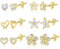 ALEXCRAFT Orecchini Donna Argento 925 14K Oro Placcato 6 Paia Orecchini Oro 14K Placcato Donna Orecchini Set Orecchini Lobo Ipoallergenico