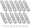 15 Pièces Fixation Droit Plat Plaques Support en Droit Plat Metalliques Equerres Plaques Pattes d'assemblage 16 * 56mm Equerre de Fixation Plats pour Fixation Meubles