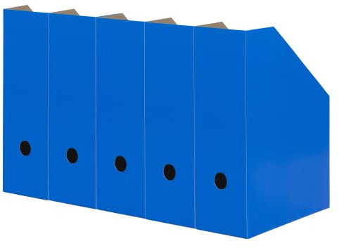 Landré Stehsammler A4, aus stabilem Karton 10,5cm breit, blau, 5 Stück