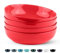 KooK Pasta Bowl, Salad Bowls, Soup, Serving Bowls, Ceramic, Large Capacity, Microwave & Dishwasher Safe, Set of 4, 40 Oz,(Red)