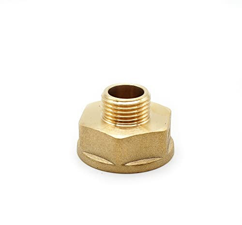 DOJA Barcelona | Mamelon 20/27-15/21 | 4 Adaptateur 3/4 1/2 M-F | Accessoires de Plomberie | en Laiton | Raccord Reducteur pour Tube Circulateur Chauffage, Tuyau Douche, Mousseur Robinet Economie Eau