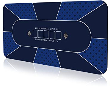 YUZPKRSI Profi Pokermatte 120 x 60cm, Texas Hold'em Pokerteppiche, Deluxe Poker Tischunterlage, Pokertischauflage Blackjack Matte, inkl Tragetasche für echtes Casino-Feeling
