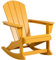 Outsunny Adirondack Schaukelstuhl für den Garten, ergonomische Rückenlehne aus HDPE, 73,5 x 93 x 91,5 cm, Orange