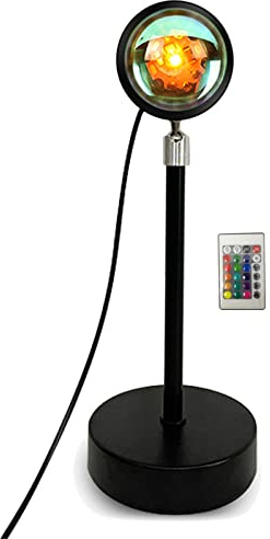 Lampada Al Tramonto Proiezione LED Luce 16 Colori 180 ° Telecomando Girevole Luce di Proiezione RGB per Camera da Letto