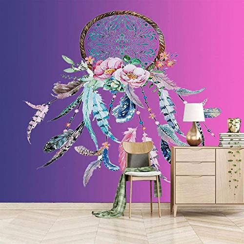 Wandbilder Fototapete - Bunter Traumfänger - Tapete Zum Abziehen Und Aufkleben - 3D-Wandbild Für Kinderzimmer, Wandkunst, Poster, Bild, Junge, Mädchen, Schlafzimmer, Ges 350 (Breite) x 256 (Höhe) cm