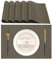 Lumaca Tischsets Abwaschbar, Set mit 6 Platzset, (70% PVC, 30% Polyester), hitzebeständig, rutschfest, für Küchentisch und Restaurants,Olivgrau