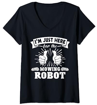 Lawn Mowing Robot Lawnmower Robotic Lawn Mower V-Neck T-Shirt
