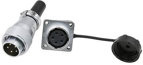 HangTon WS20 Connecteur rond aviation à 5 broches pour soudure 10 A Prise pour courant industriel et électrique Câble 14 AWG