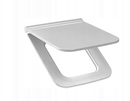 Ramm Toilettensitz kompatibel mit Cersanit Caspia Slim, WC Sitz aus antibakteriellem Duroplast, Toilettendeckel mit Absenkautomatik Soft Close