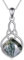 YAFEINI Moos Achat Kette Sterling Silber Irisch Keltisch Filigran Teardrop Anhänger Halskette Schmuck Geschenke für Damen Mädchen Mutter