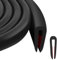 YushengTai EPDM Gummidichtung Kantenschutz, Autotür kantenschutz, Flexible Kantenschutz Gummi in U-Form, Witterungsbeständiger Kantenschutz für Bleche und Autotüren, 3mm x 300cm, Schwarz