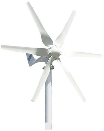 EBAYTV Pale eoliche Turbina del neratore Eolico di energia Libera di DIY 1KW for la casa agricola 1000W 12V 24V 48V Kit Mulino a Orizzontale (Color : White, Size : 12V_1000W)