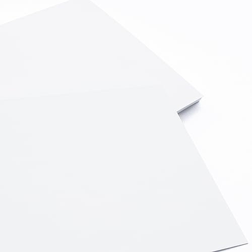 100 Weiße Karten - 21 x 10 cm - 300 g/m2 Dicke - Mattweiße Kartonkarten - Grußkarten, Notizkarten & Postkarten. Perfekt zum Schreiben und Zeichnen