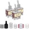 Innfeeltech 3 Pcs Kippschalter, 20A,125V, 1321 DPDT, 6 Terminal, On/On, 2 Position High Performance Rocker Sweat mit 3 wasserdichter Kappe