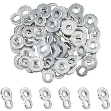 SUPERFINDINGS 50Pcs Figure 8 Fastener Steel Table Top Connector Desktop Clips Heavy Duty Table Top Fasteners for Table Tops Chair Bench Desk Tops Cabinet Fronts