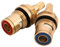Zliger 2 Piezas Repuesto para Lavabo Grifo de Cartucho Cabezal Ceramico Reemplazo Cartucho Valvula de Cobre Disco 1/2 Válvula de Grifo para Agua Fria y Caliente (2)