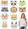 Yuanchu Bügelflicken Kinder, 10 Stück Flicken zum Aufbügeln Tier Patches Aufnäher Bestickte Aufnäher Tierstil Bügelbilder DIY-Zubehör für T-Shirt Jeans Taschen Kleidung Reparatur und Textilien